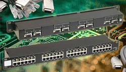 Patch panels rapidly connect equipment