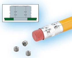 Fasteners install with SMT devices on PCBs