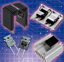 Heat sinks cool TO-264 devices