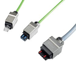 Plug connector mates with IP 67 protection