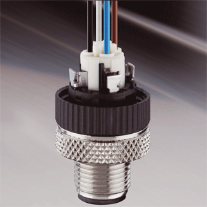 M12 connectors allow tool-less assembly