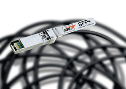 SFP+ cable assemblies oust fiber-optic modules