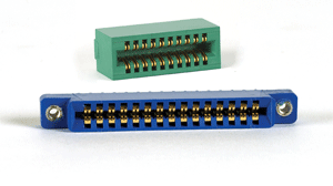 Edgecard connectors fit various daughtercards