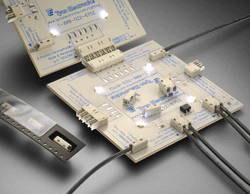 Through-hole connector fits LED applications