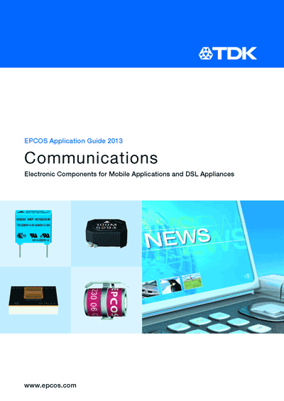 TDK brochure features EPCOS Components for Mobile Applications and DSL Appliances