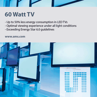 Technology enables 42-in. flat panel TV to consume less electricity than a 60-W light bulb