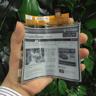 LG Display Begins Mass Production of World’s First Plastic E-Paper Display