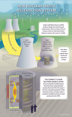 Fusion-fission hybrid could destroy nuclear waste