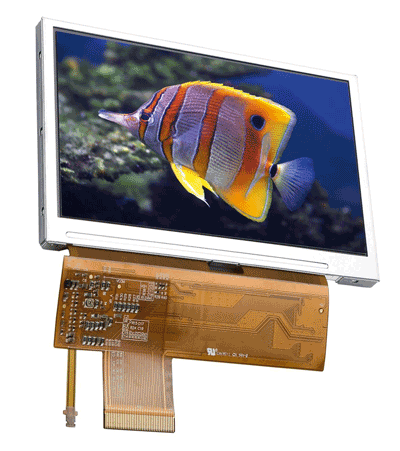 4.3-in. LCD has viewing angle of 80 or more