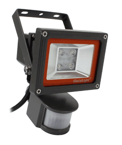 14-W LED floodlight detects motion