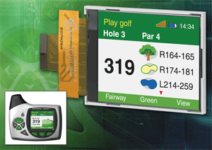 2.2-in. TFT display is readable in sunlight