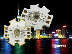 Bright LED assembly gives broad color range