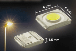 SMD 1-W LED is bright and compact