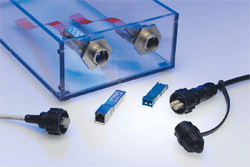 Cable assemblies embed SFP transceivers