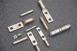 Copper connectors accommodate large cable