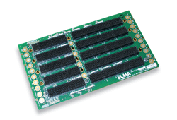 Five-slot backplane supports VPX