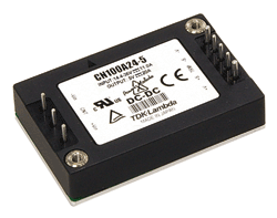 100-W converter offers 14.4 to 36-Vdc inputs