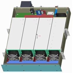 Liquid cooled shelf suits high-power dc apps