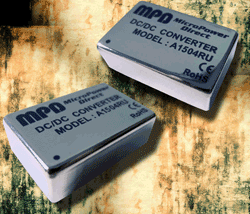 Miniature dc/dc converter provides 4:1 input