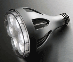 LED flood lamp drops into 50-W incandescent socket