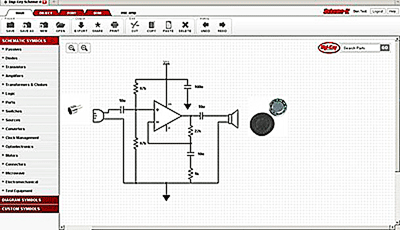 Free schematic tool includes symbol library