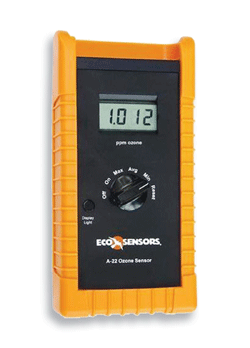Portable ozone meter has swappable sensors
