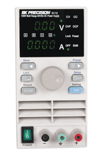 Benchtop dc supply calculates V, I settings