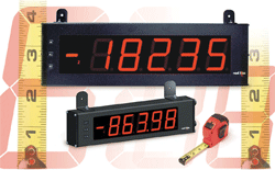 Metering displays have 2.25-, 4-in. digits