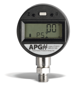 Pressure gauge has 5-digit display