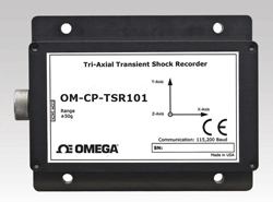 Shock logger has 3-axis accelerometer built in