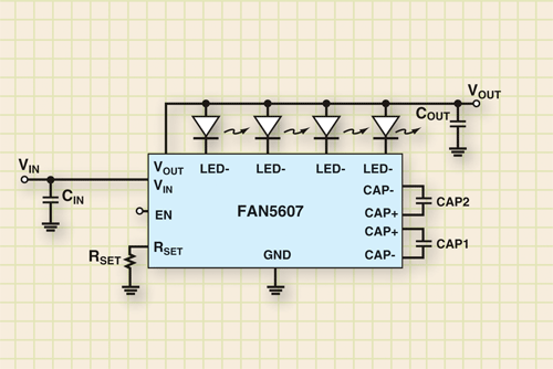 Powering an LED backlight in portable applications