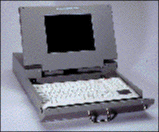 Drawer unit fits a 10.4-in. LCD, keyboard, and pointing device