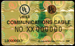 Use UL-certified wire and cable to avoid counterfeits