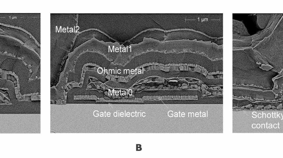 Imec 200-mm GaN on SOI substrates demo of GaN IC with Schottky diodes and HEMTs