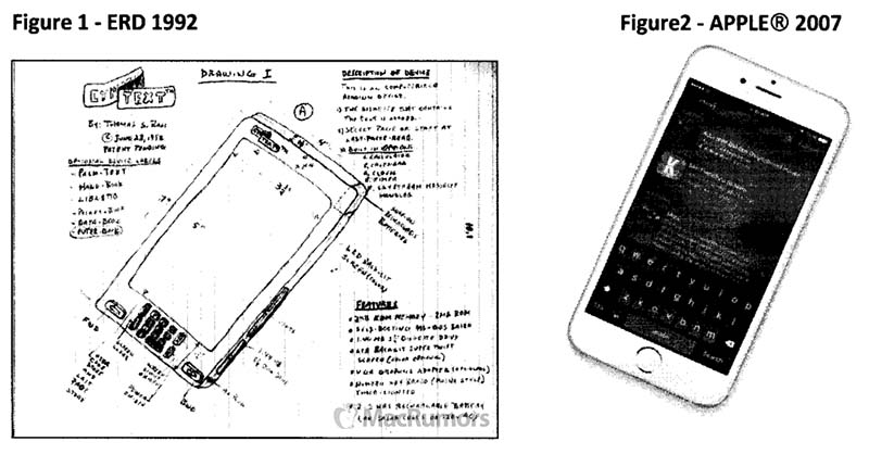 Thomas Ross Apple patent with original iPhone