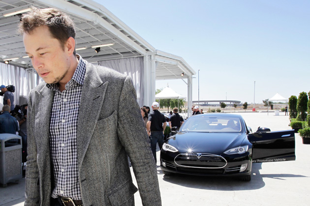 Elon Musk and Tesla Model S