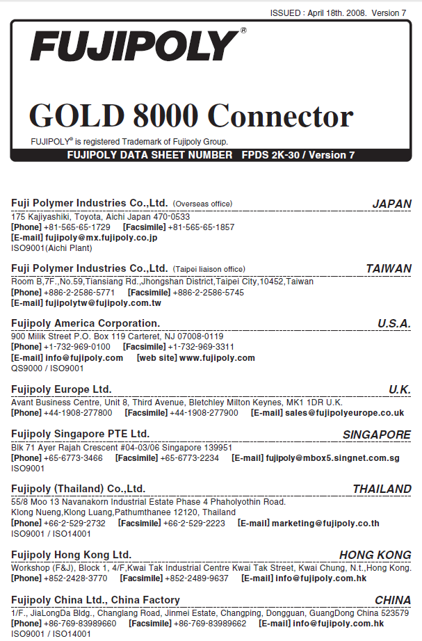 Fujipoly - Series 8000 Connector