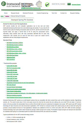 Ironwood Electronics - SBT Sockets