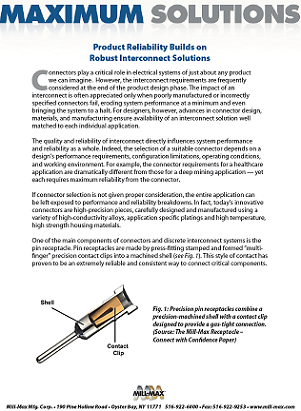 Mill-Max Mfg. - Robust Interconnects white paper