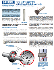 Spirol - Pin a shaft and hub white paper