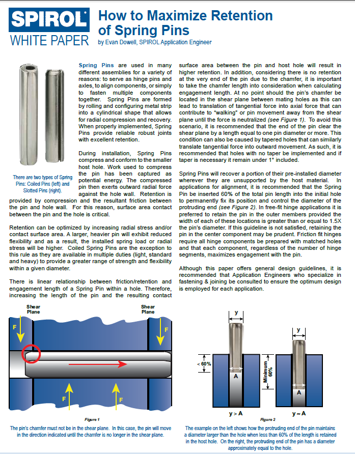 Spirol - Spring Pins white paper