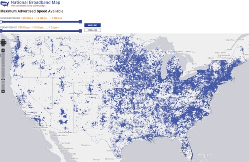 Broadband provider map