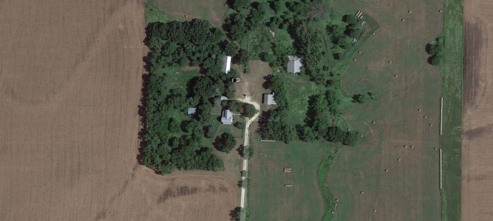 Satellite view of Anderson home