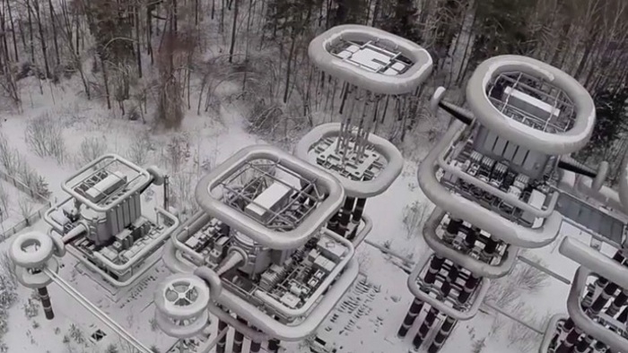 Russia Tesla Tower from drone