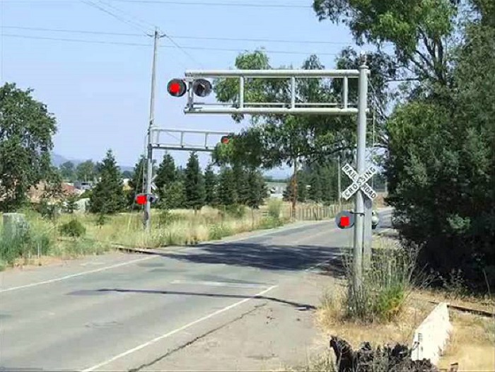 Hidden railroad crossing