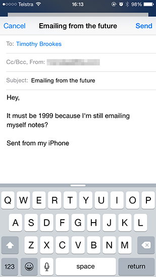 Email from future