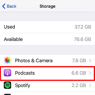 iPhone-storage