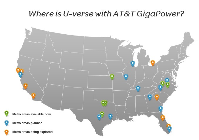 AT&T GigaPower Map