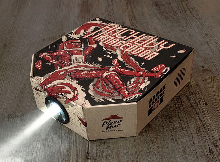 Pizza Hut movie projector