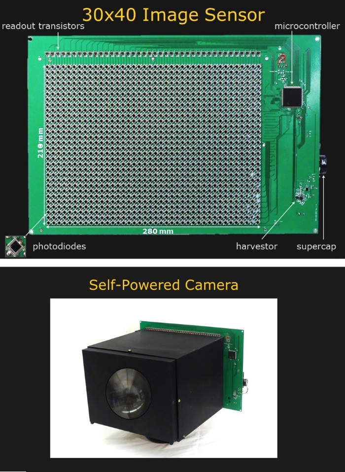 Photo diode for self powering camera